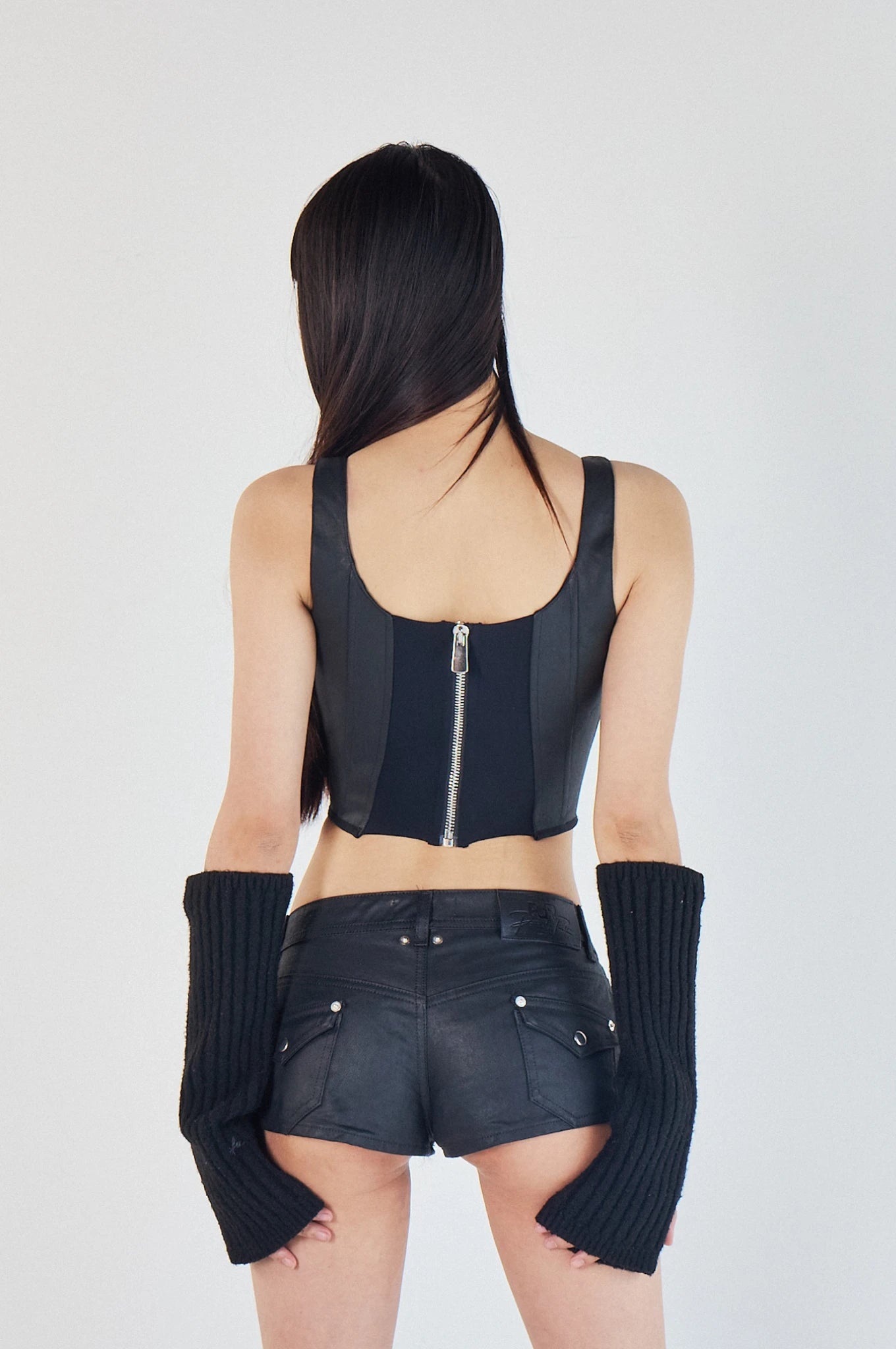 Wax Denim Structured Corset