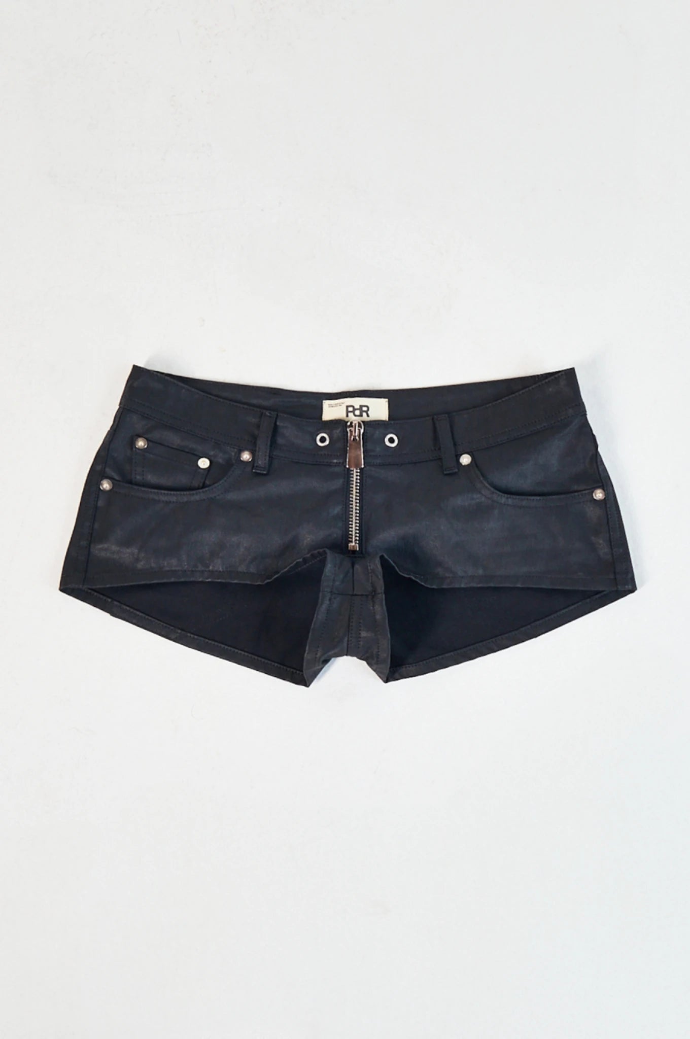 Wax Denim Mirco-mini Shorts